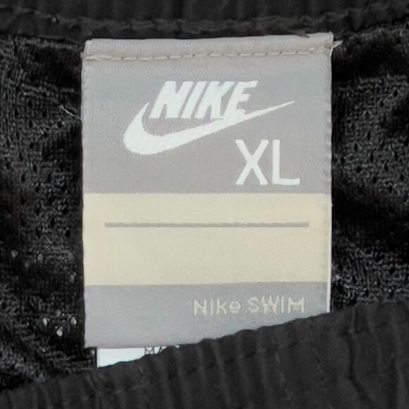 Vintage Nike Swim Spellout Drawstring Black Swim Trunks Board Shorts Men's XL - Picture 3 of 8